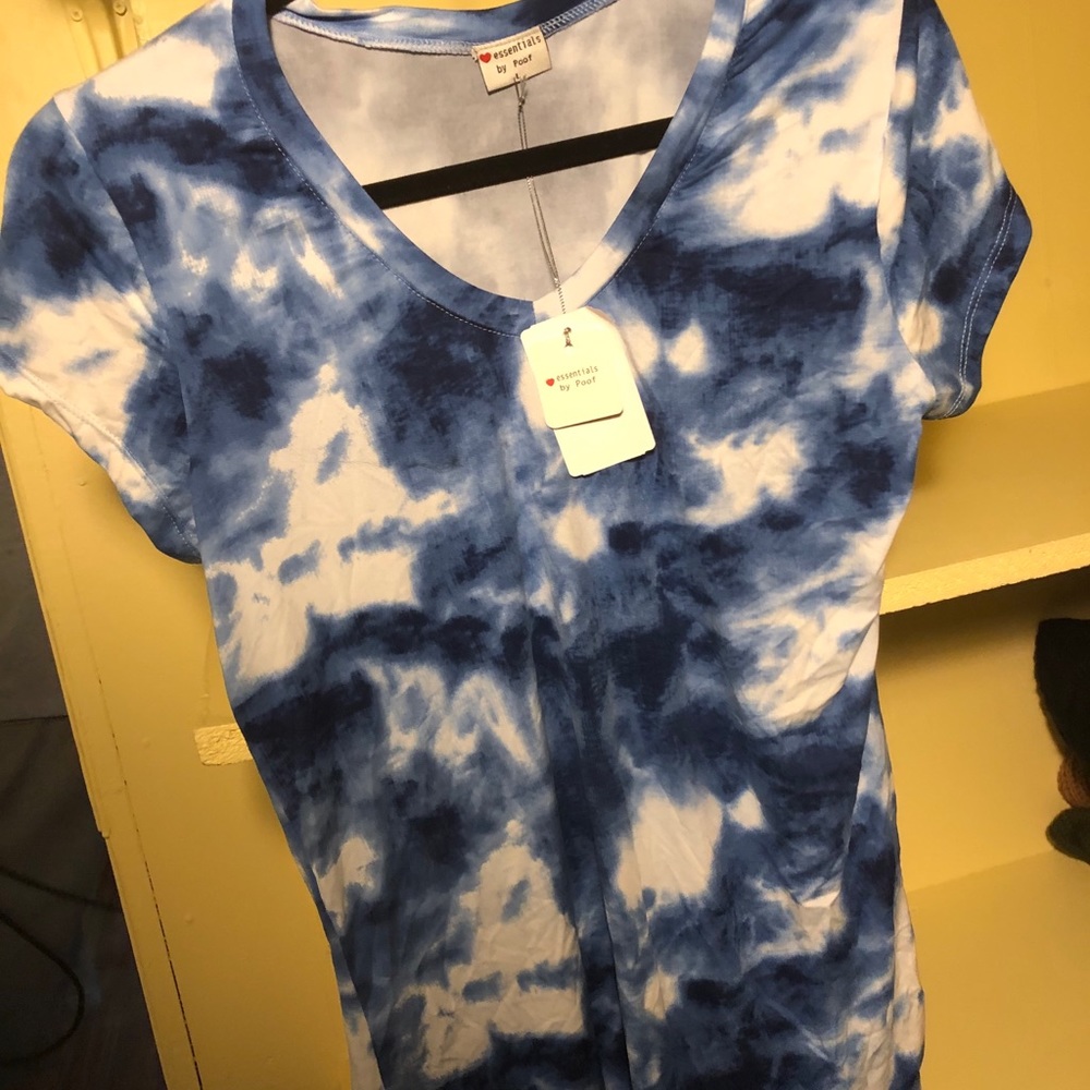 Blue and white tie dye